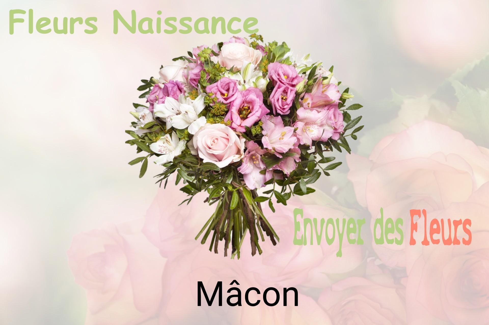 Bouquet de fleurs de naissance livré à Mâcon