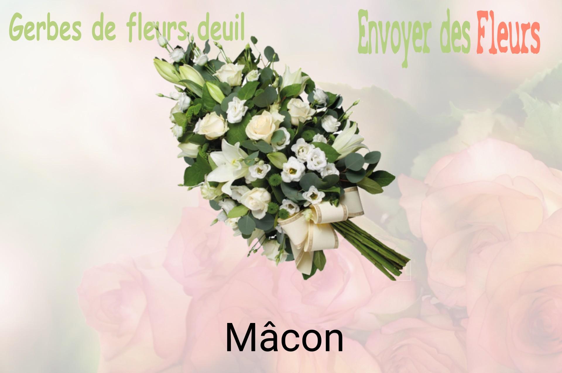 Gerbe de fleurs de deuil livrée à Mâcon